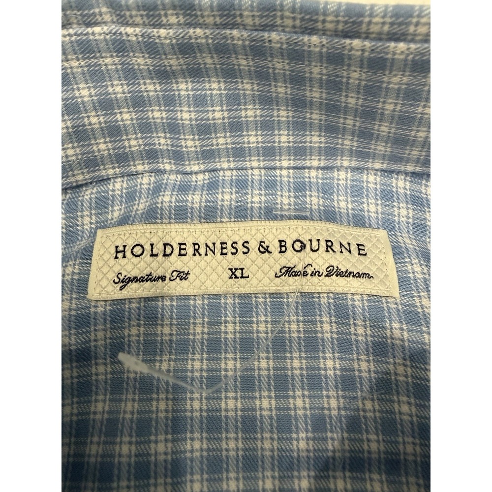 Holderness & Bourne  McColl Brushed Cotton Check Pattern Sport Shirt NWT XL - Picture 5 of 8